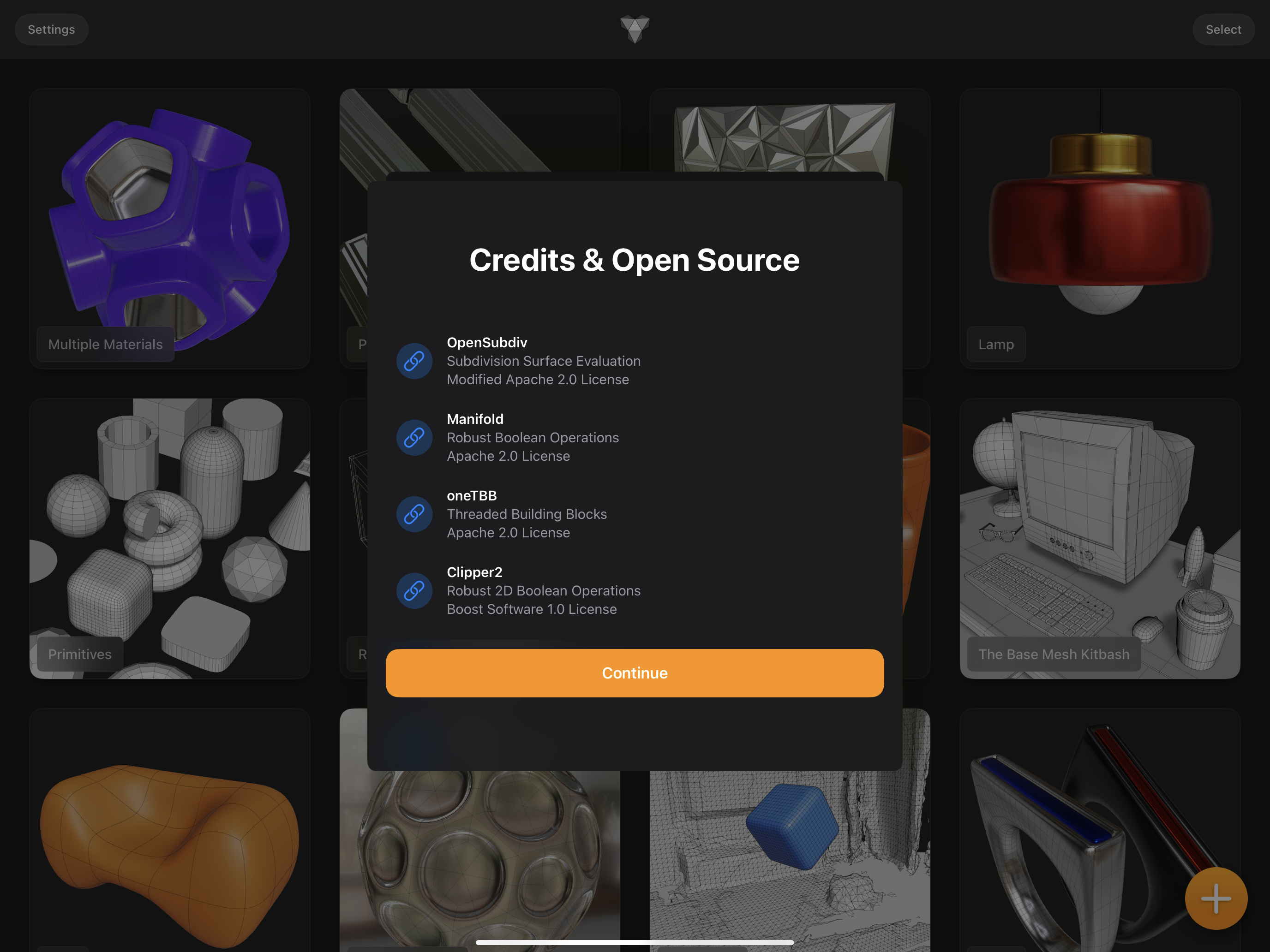 Valence 3D App Credits