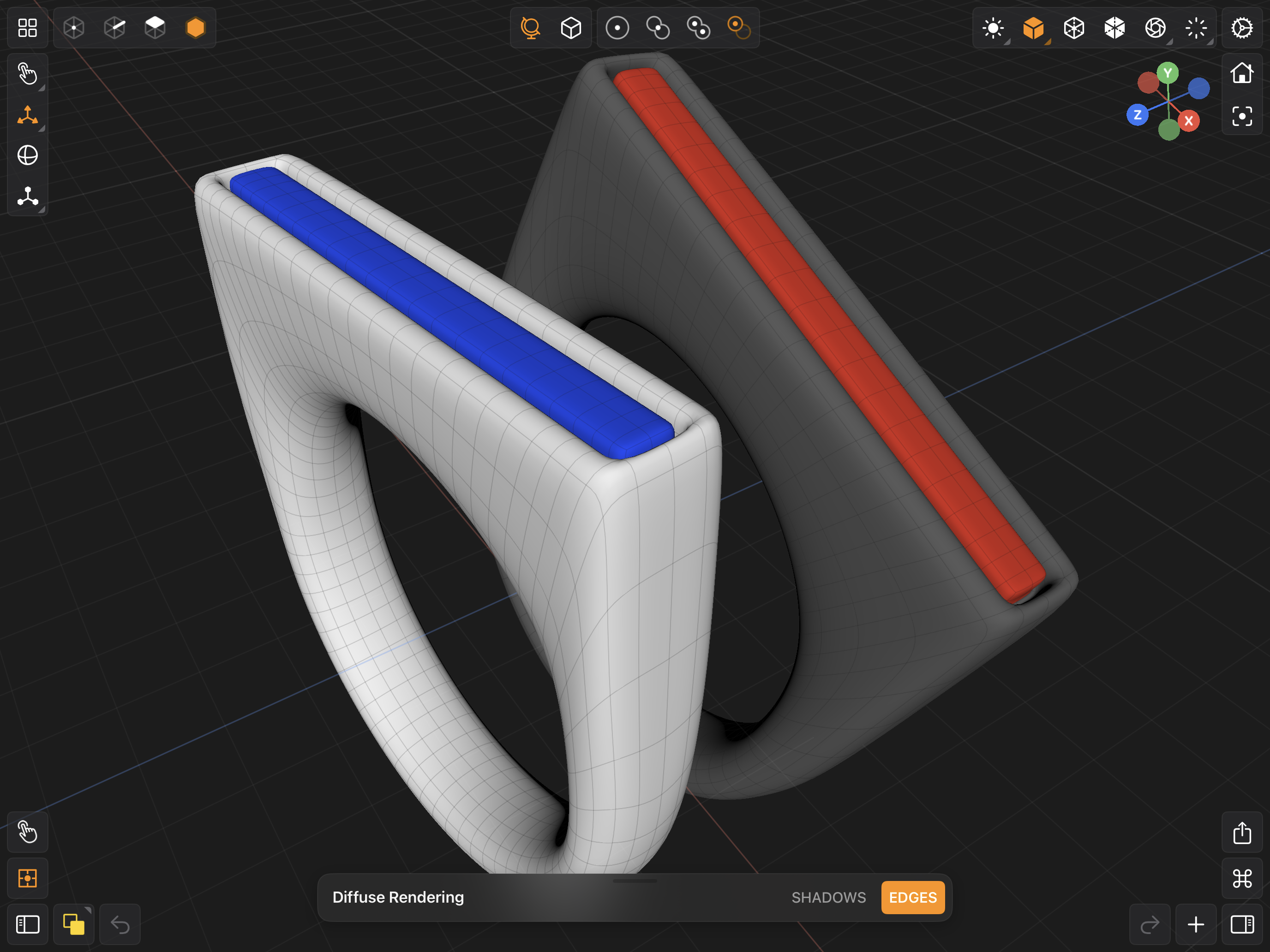 Valence 3D Modeler Diffuse Rendering Mode Options