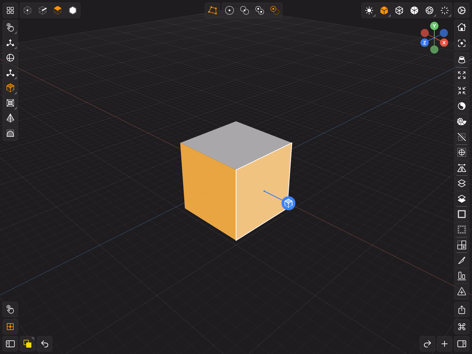 Valence 3D Modeler Extrude Face Tool (Keep Faces Together Off)