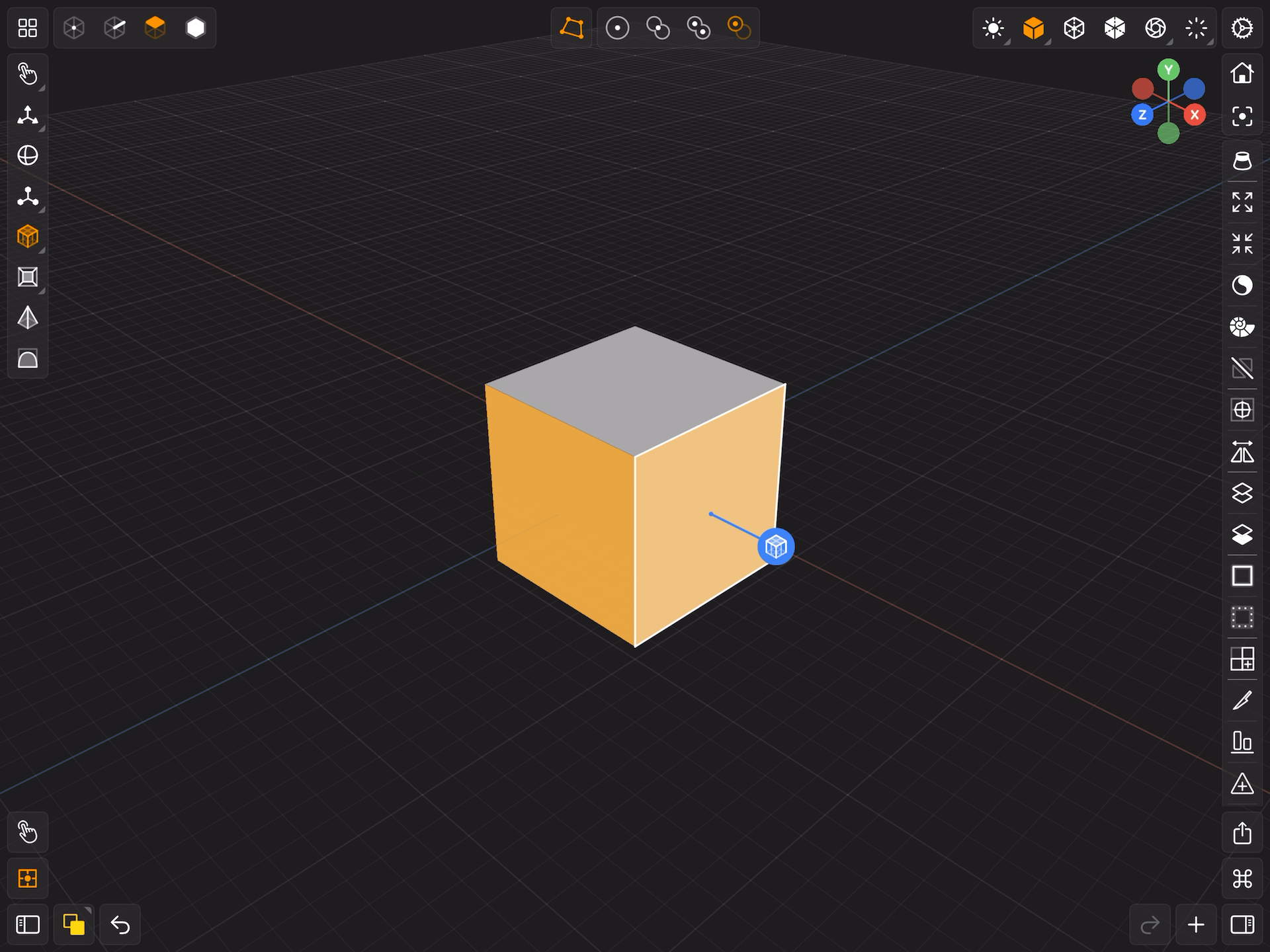 Valence 3D Modeler Extrude Face Tool (Keep Faces Together On)
