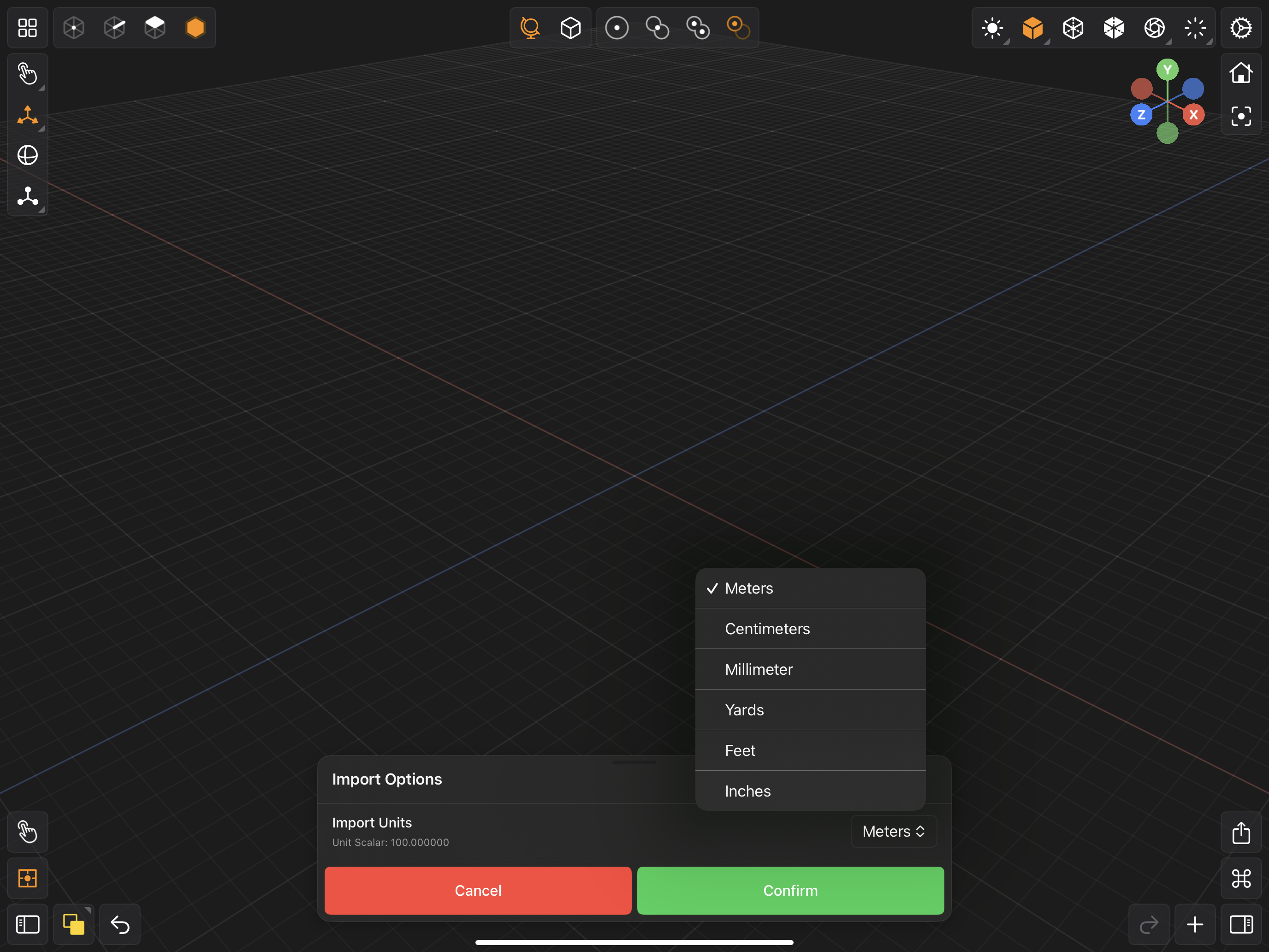 Valence 3D Modeler Import Dialog