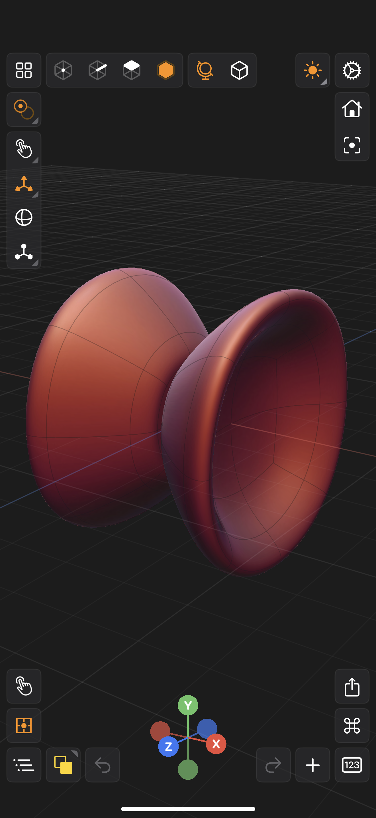 Valence 3D iPhone Modeler Interface
