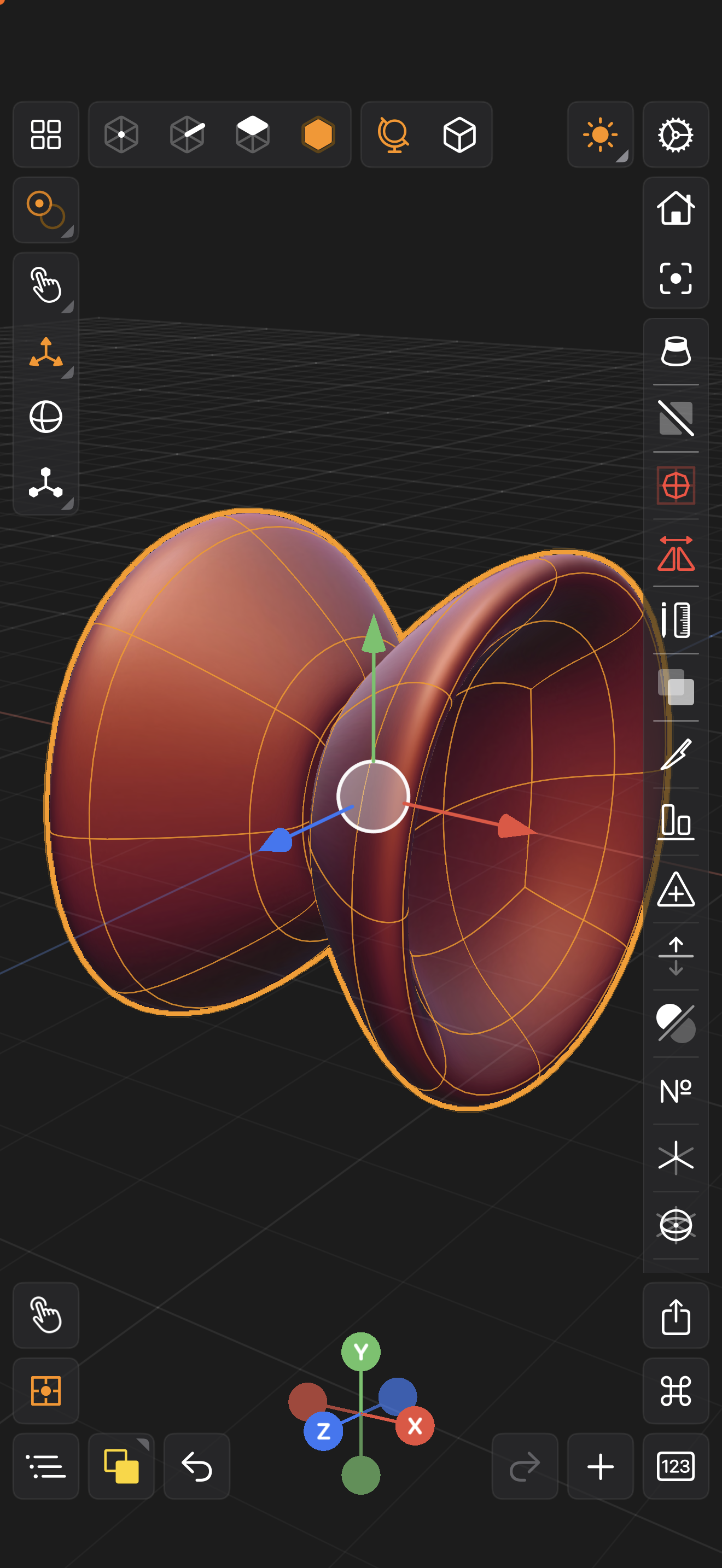 Valence 3D iPhone Modeler Interface