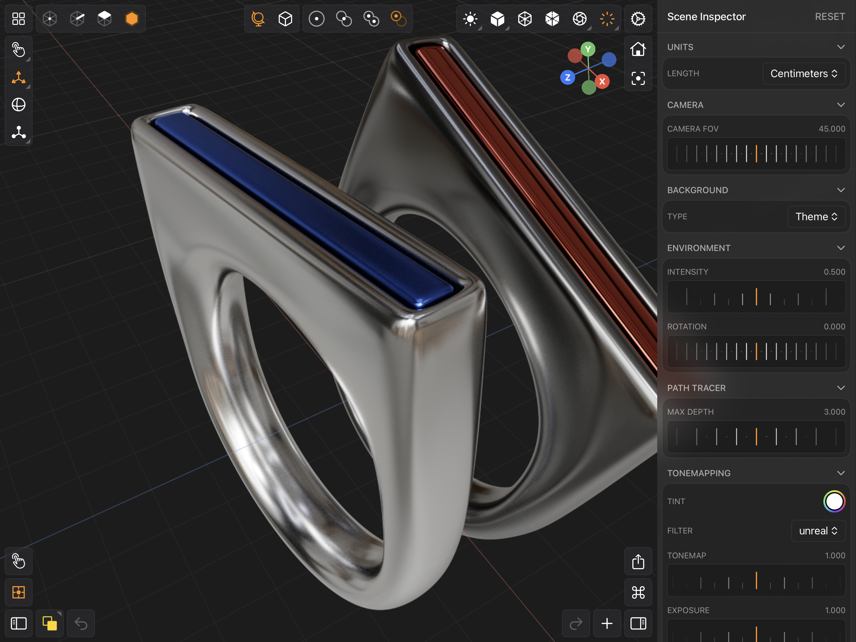 Valence 3D Modeler Path Tracer Options