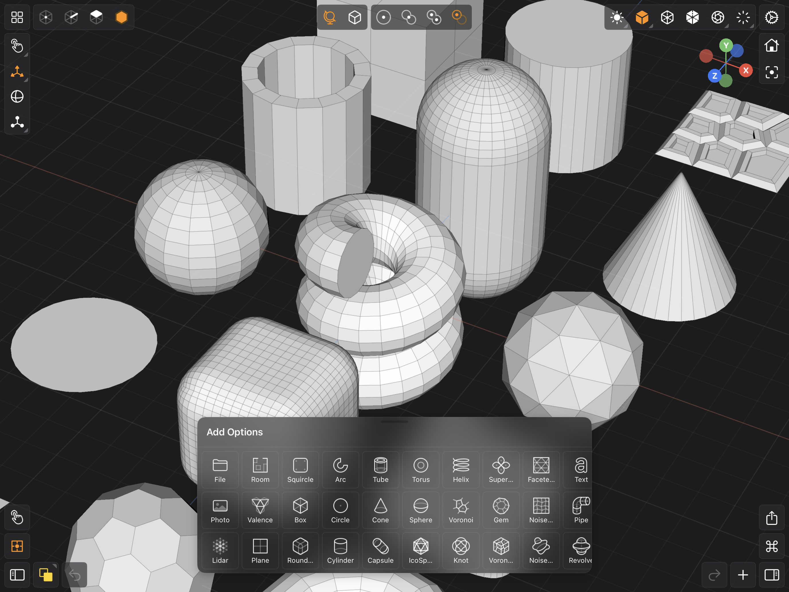 Valence 3D Modeler Primitives